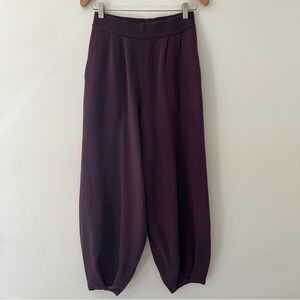 Free People Beach Freya Pants Knit Harem Purple Size Medium Comfy Boho Relaxed